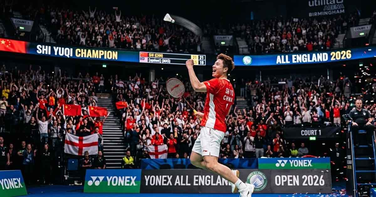 All England Badminton 2026: الصيني شي يو كي يُحقّق ذهبية مثلثة بأداء خارق